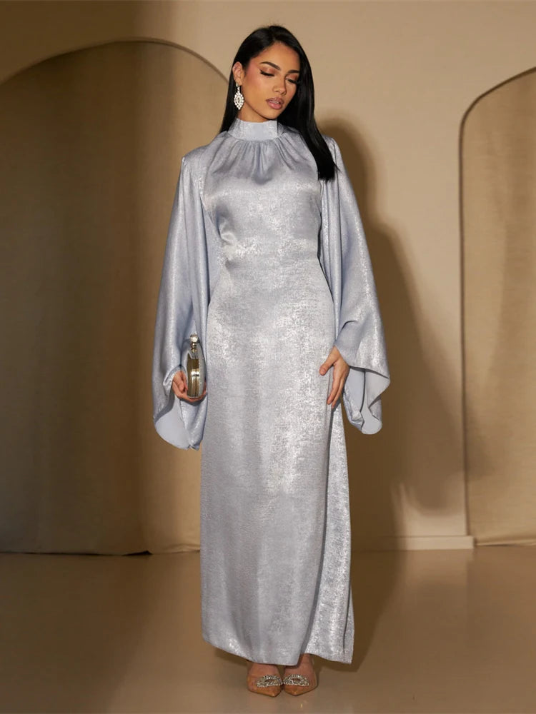 Fashion Satin Abaya Dubai Luxury 2024 Muslim Kaftan Dress Abayas For Women Kebaya Caftan Marocain Robe Femme Musulmane Vestidos