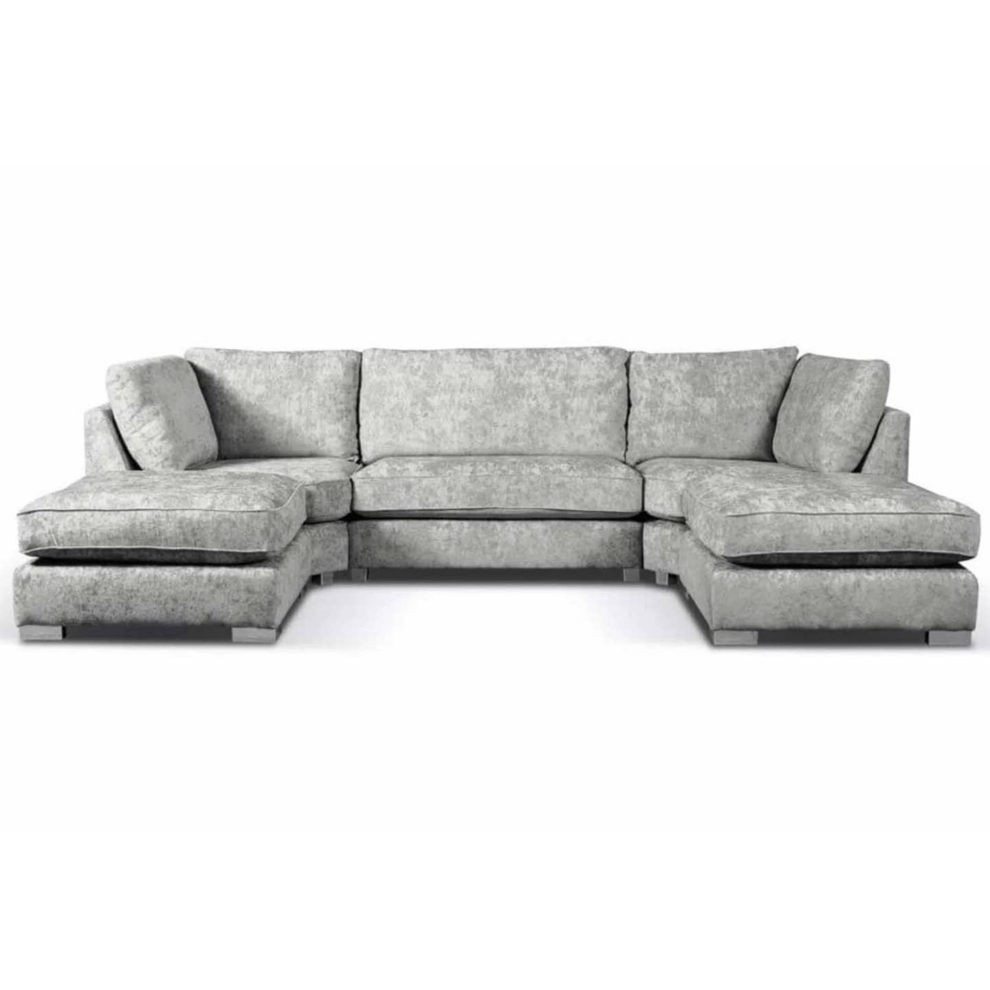 Wholesale Willows U-Shape Luxury Chenille 6-Seater Corner Sofa
