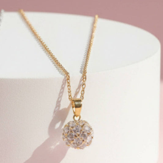Wholesale Sphere Shaped Crystal Pendant Necklace