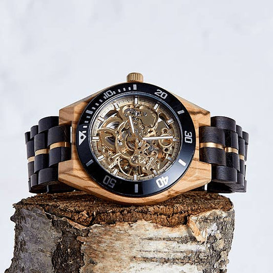 Wholesale The Rosewood - Mechanical Wood Watch for Men - Handmade & Eco-friendly