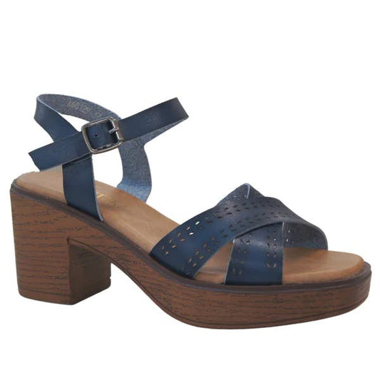 Wholesale Women's Platform Wood Effect Heels Cushioning Sandals