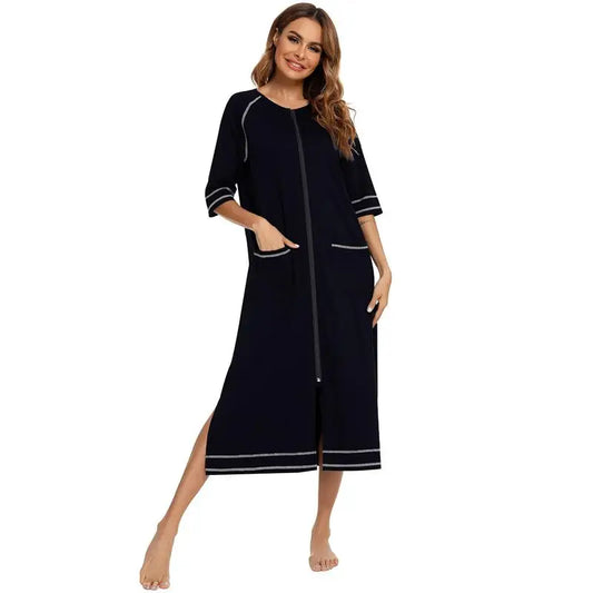 Free Shipping Sleeping Beauty Princess Dress Zipper Sexy Nightgown Women Loungewear
