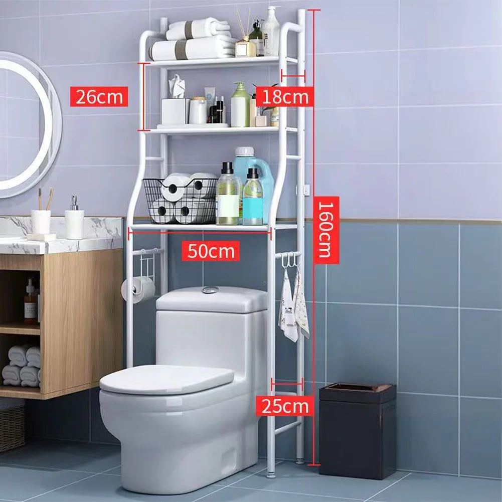 Over The Toilet Storage, Metal Over Toilet Organizer Rack With Towel Hooks, Paper Holder, Bathroom Organizer Over Toilet